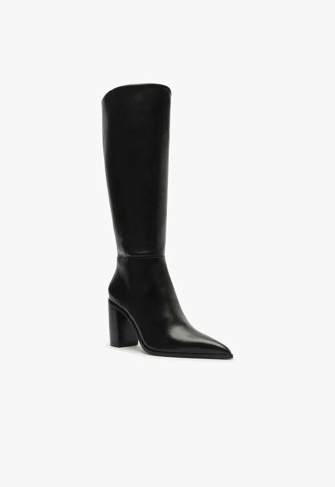 Women Boots Schutz Shoes Mikki Up Block Boot Black