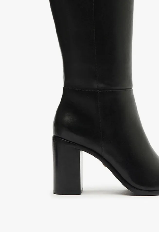 Women Boots Schutz Shoes Mikki Up Block Boot Black