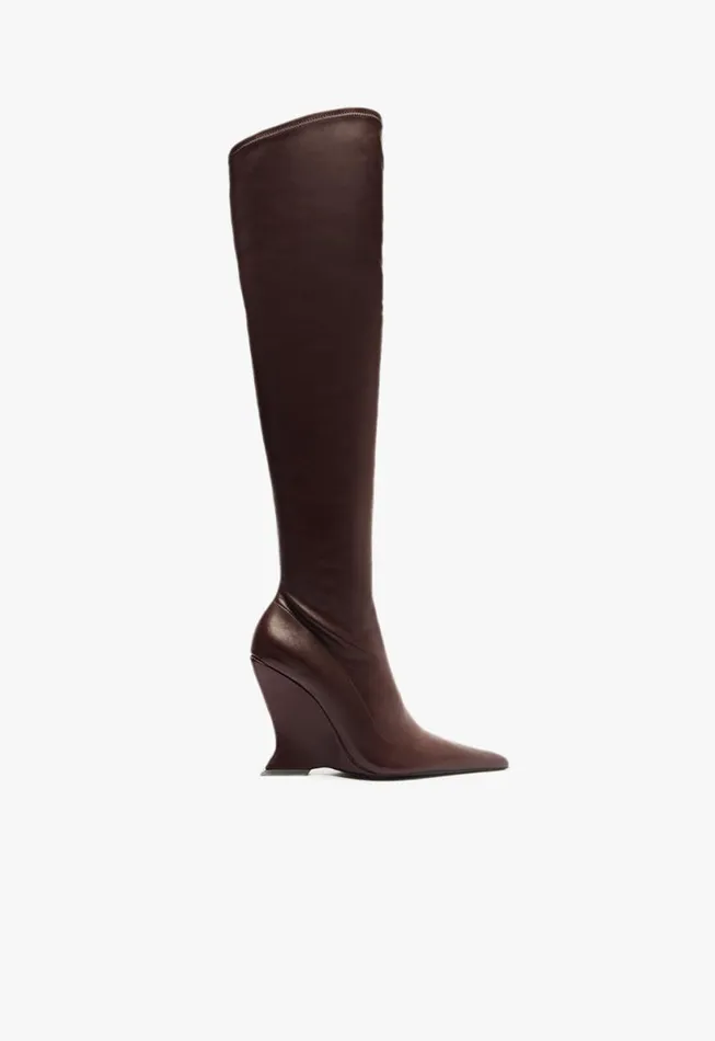 Women Boots Schutz Shoes Siena Over The Knee Boot Red