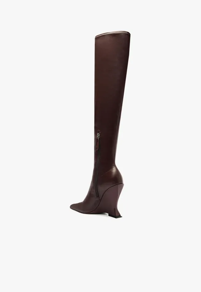 Women Boots Schutz Shoes Siena Over The Knee Boot Red