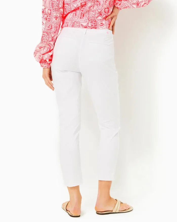 Women Bottoms Lilly Pulitzer 27034 Montoya Chino Pant Resort White
