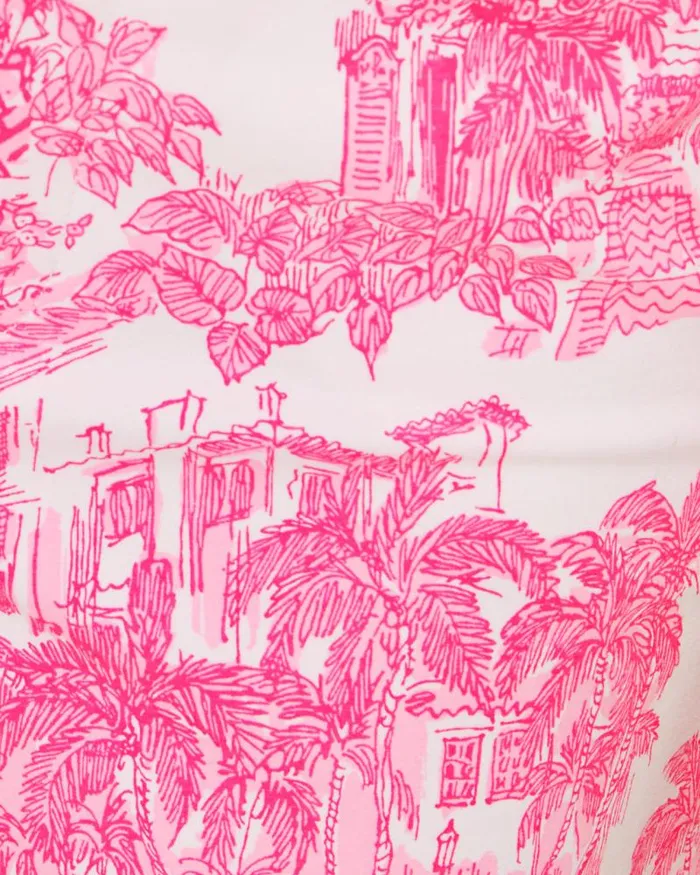 Women Bottoms Lilly Pulitzer 5034 Gretchen High Rise Short Resort White Pb Anniversary Toile