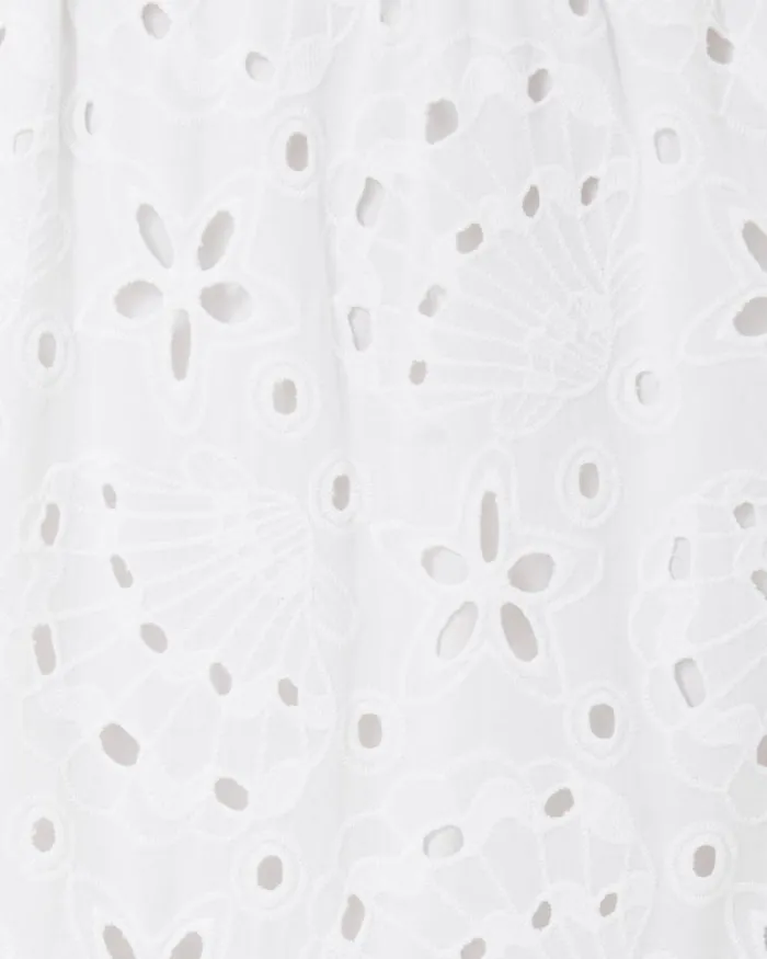 Women Bottoms Lilly Pulitzer Winslow Eyelet Maxi Skirt Resort White Sealife Eyelet
