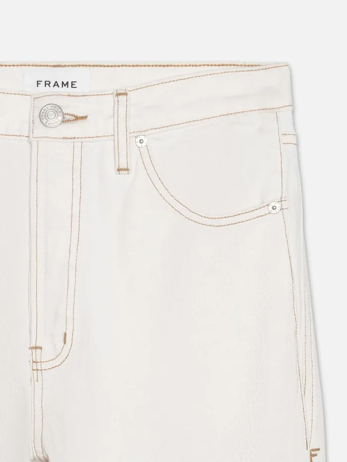 Women Boyfriend FRAME Le Mec 8212 Au Natural Clean