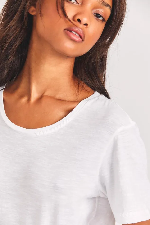 Women Calix Tee White LoveShackFancy Tees and Fleece Women Calix Tee White LoveShackFancy Tees and Fleece