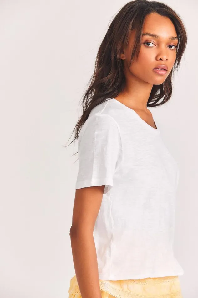 Women Calix Tee White LoveShackFancy Tees and Fleece Women Calix Tee White LoveShackFancy Tees and Fleece