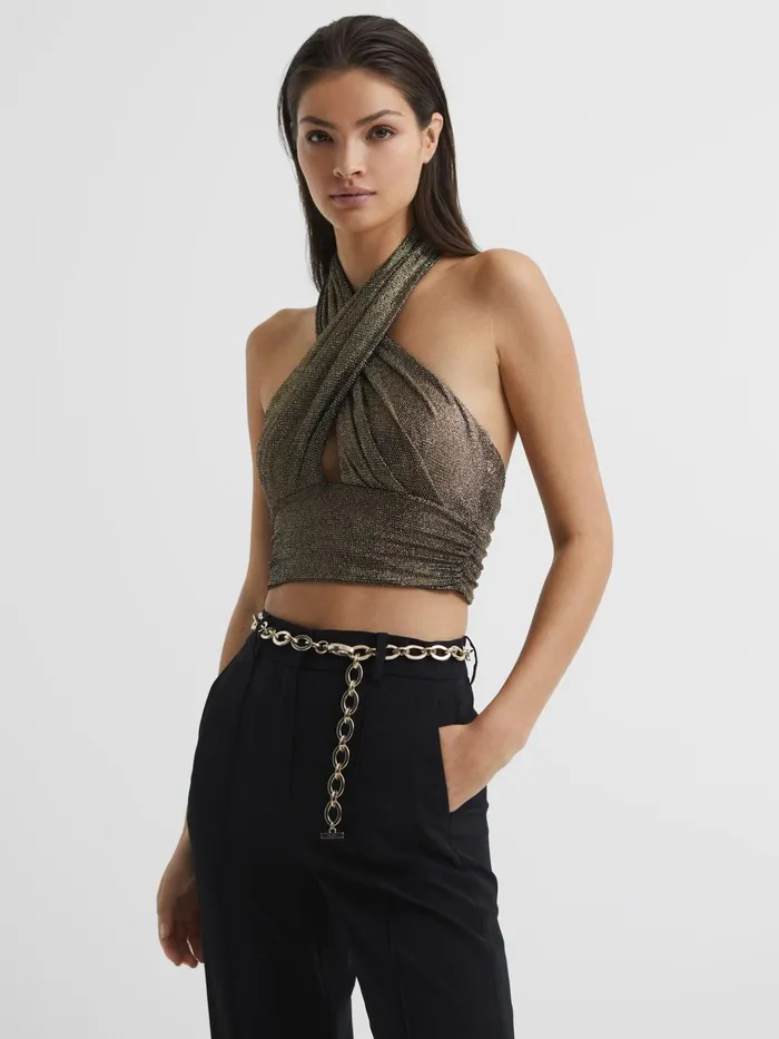 Women Camilla Oval Chain Belt Gold Reiss Belts