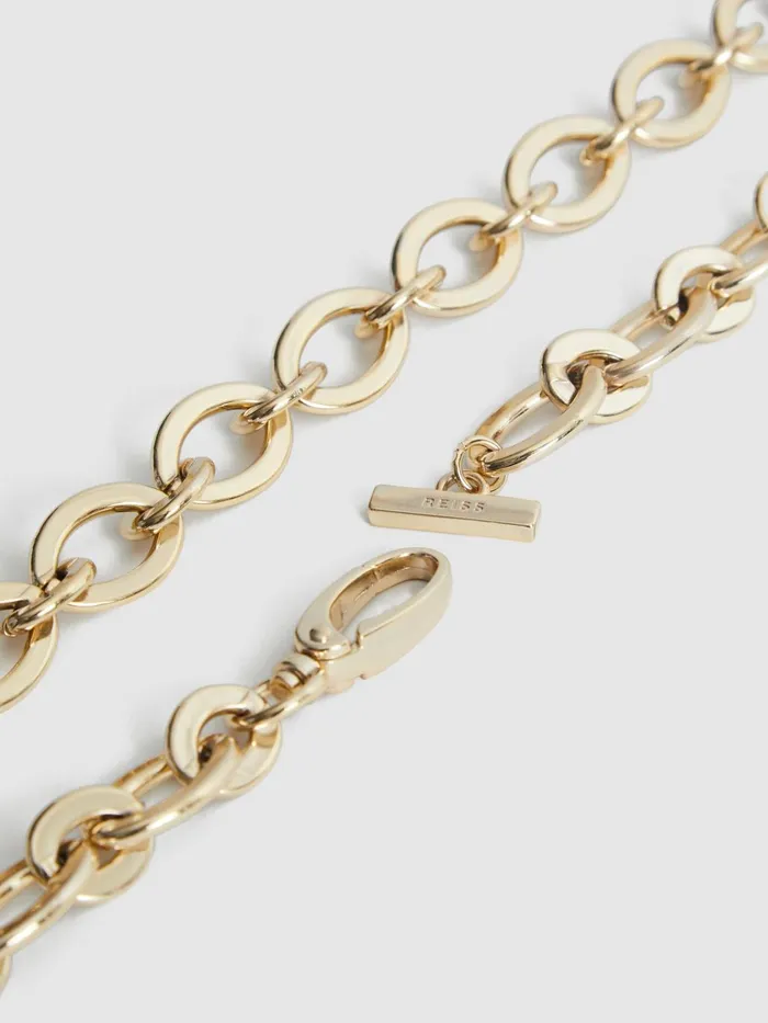 Women Camilla Oval Chain Belt Gold Reiss Belts
