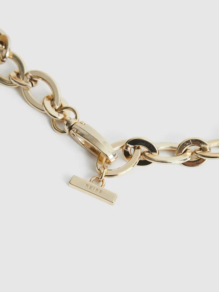 Women Camilla Oval Chain Belt Gold Reiss Belts