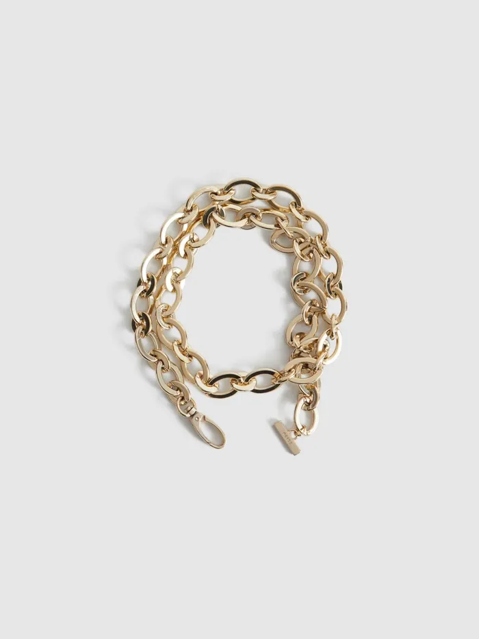 Women Camilla Oval Chain Belt Gold Reiss Belts