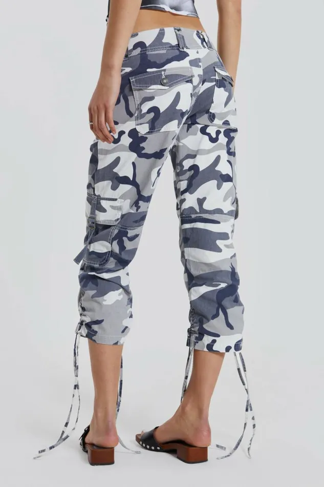 Women Camo Capri Cargos Grey Jaded London Shorts and Jorts