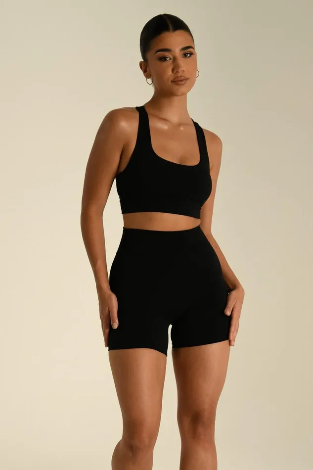 Women Carly Bike Shorts 8211 Black Black Meshki Activewear