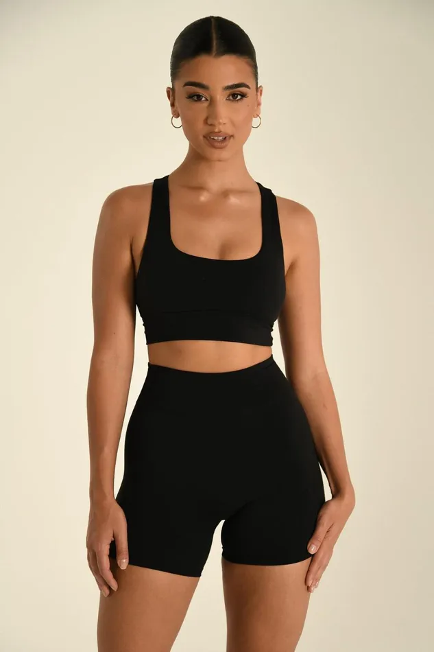 Women Carly Bike Shorts 8211 Black Black Meshki Activewear