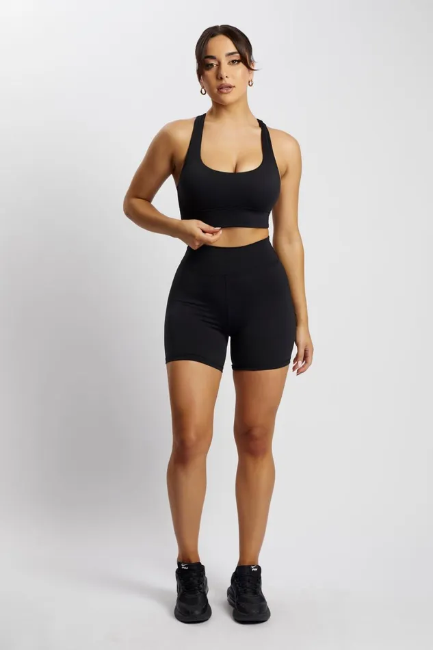 Women Carly Bike Shorts 8211 Black Black Meshki Activewear