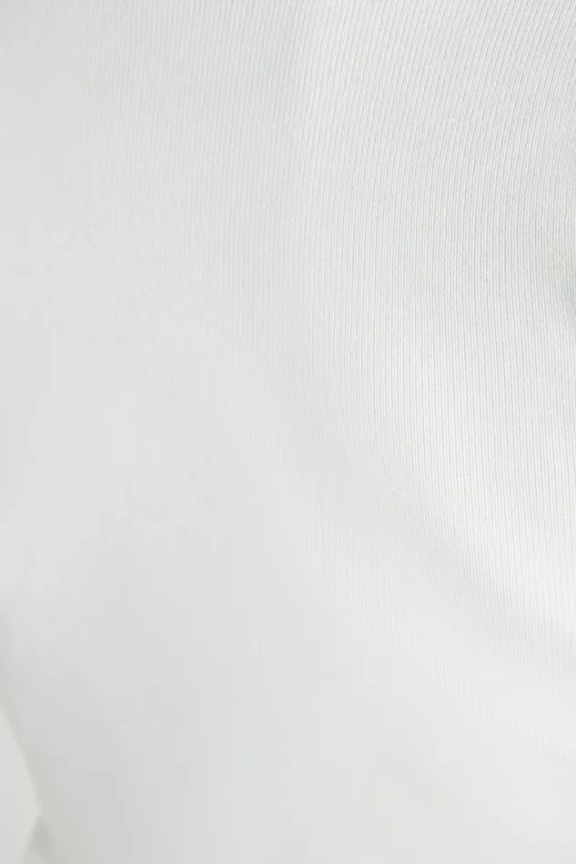 Women Carol Knit Twist Long Sleeve Top 8211 White White Meshki Basic Tops
