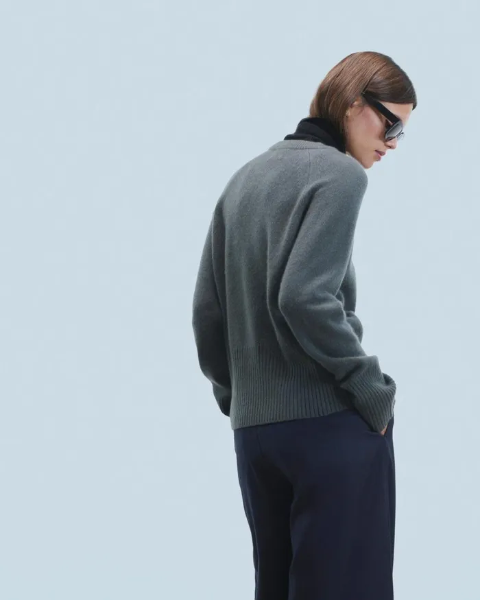Women Cashmere Sweaters From Future Crewneck Sweater Lava Grey