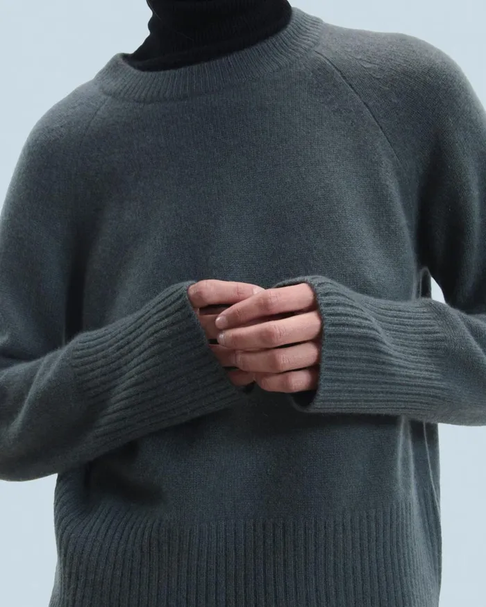 Women Cashmere Sweaters From Future Crewneck Sweater Lava Grey