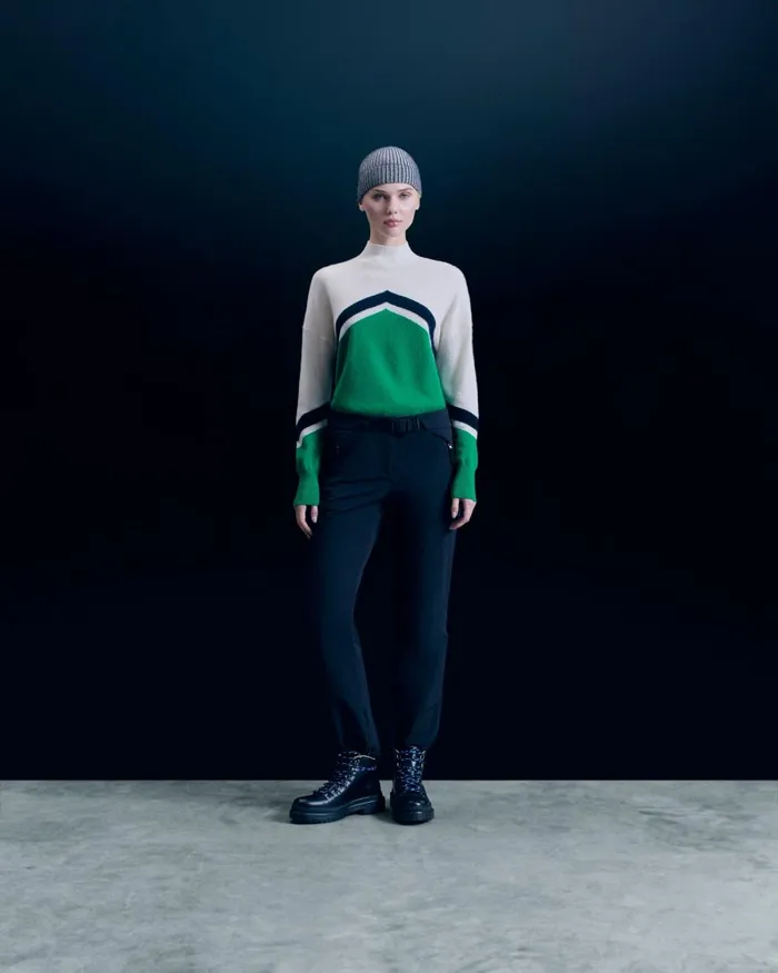 Women Cashmere Sweaters From Future Mock Neck Sweater Mountain Green