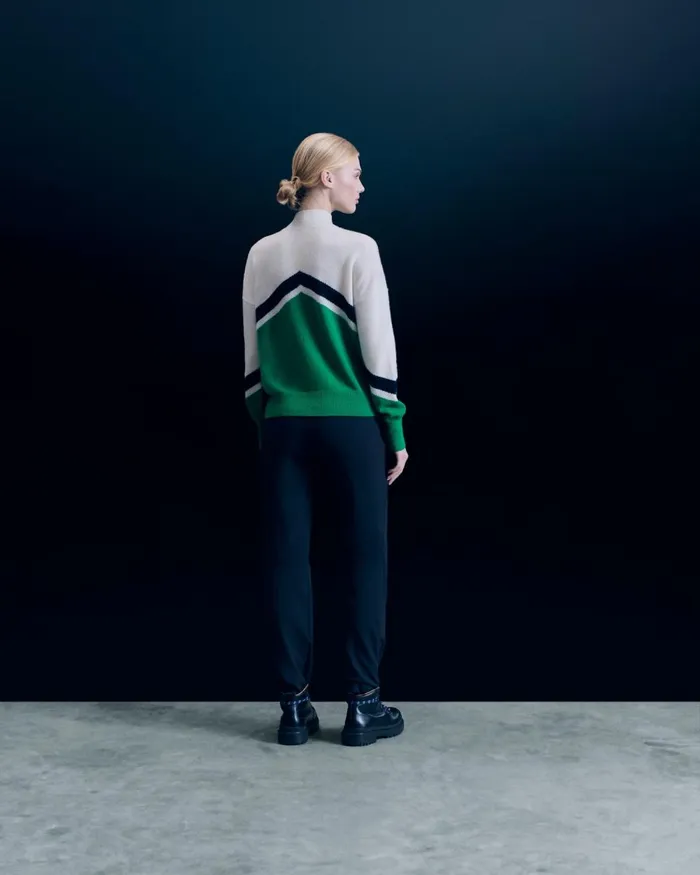 Women Cashmere Sweaters From Future Mock Neck Sweater Mountain Green