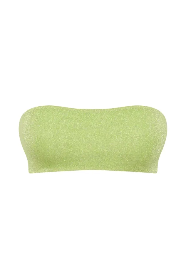 Women Celia Swim Bandeau 8211 Lime Sparkle Limesparkle Meshki Swimwear