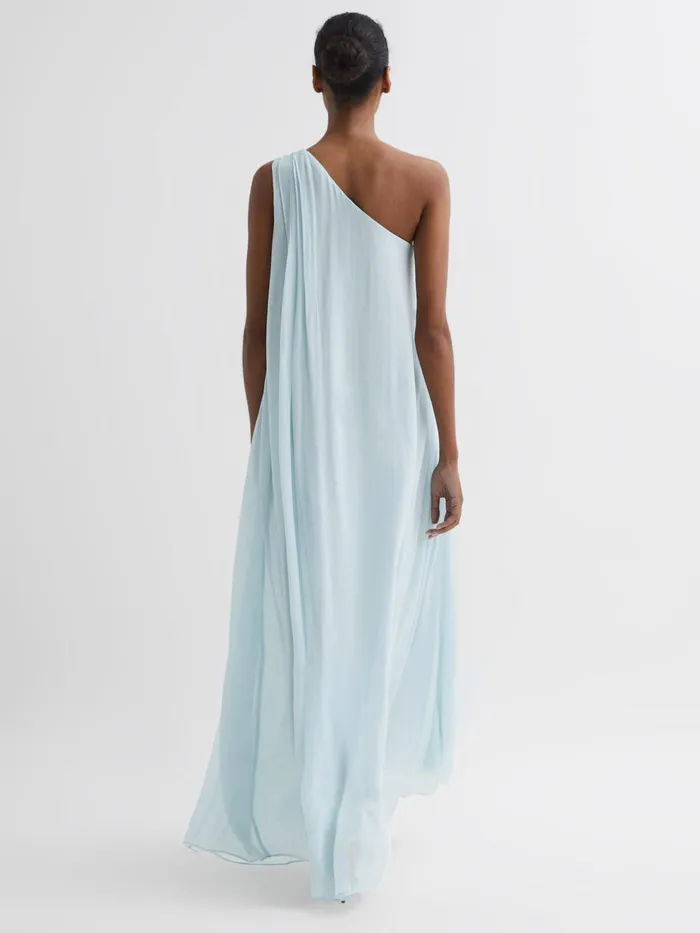 Women Charly One Shoulder Maxi Dress Green Reiss Dresses