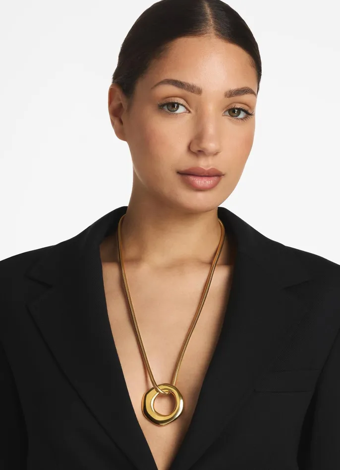 Women Christina Caruso Circle Pendant Necklace Gold St John Christina Caruso Jewelry Women Christina Caruso Circle Pendant Necklace Gold St John Christina Caruso Jewelry