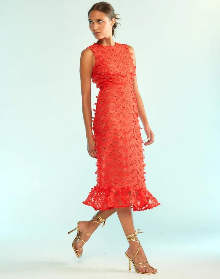 Women CLOTHING Cynthia Rowley 3D Embroidered Tulle Dress