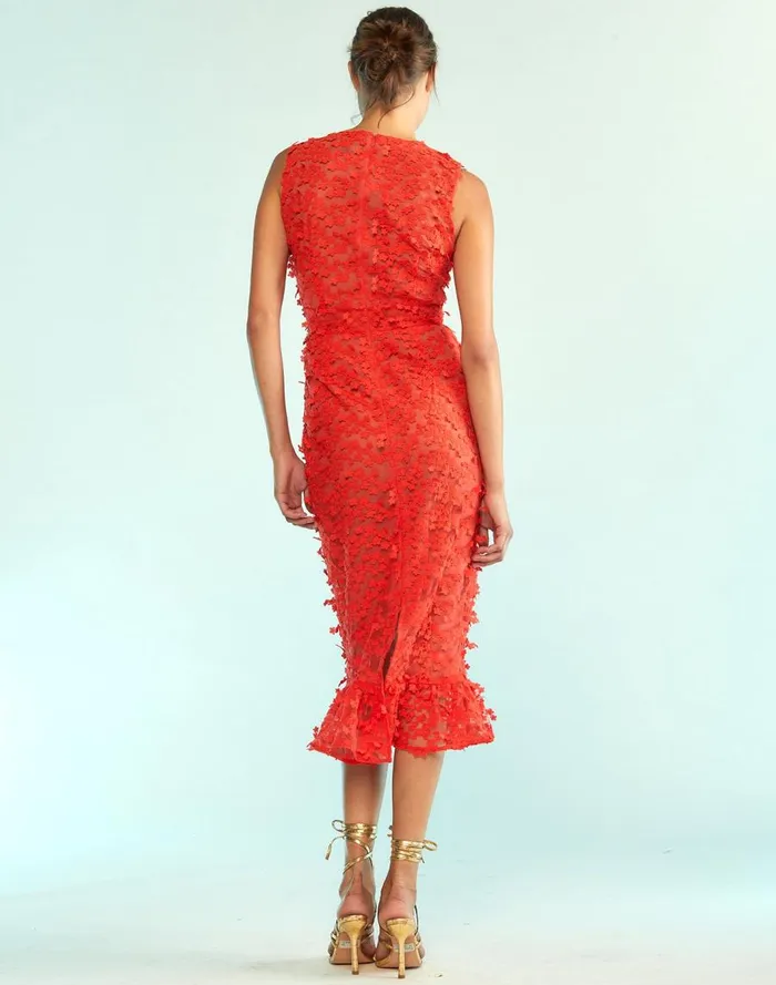 Women CLOTHING Cynthia Rowley 3D Embroidered Tulle Dress