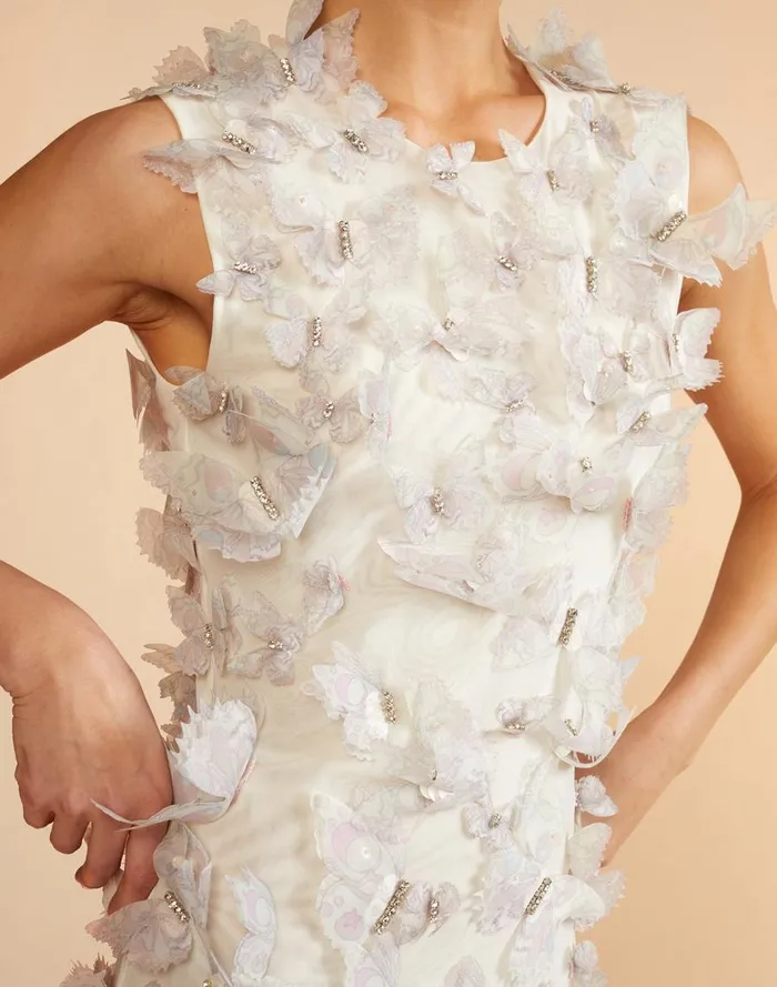 Women CLOTHING Cynthia Rowley Butterfly Embellished Dress