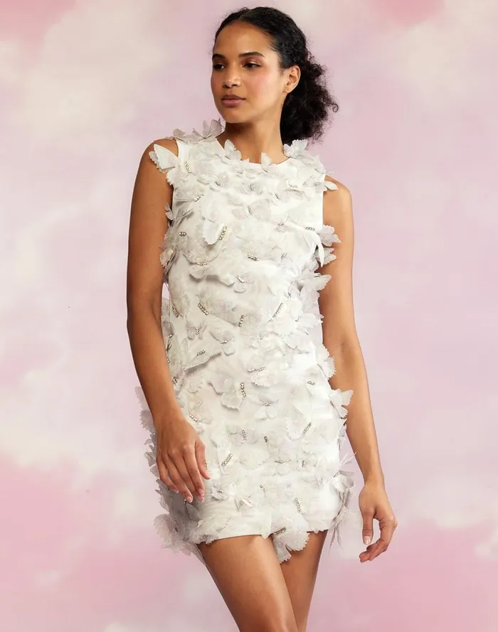 Women CLOTHING Cynthia Rowley Butterfly Embellished Dress