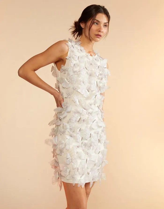 Women CLOTHING Cynthia Rowley Butterfly Embellished Dress