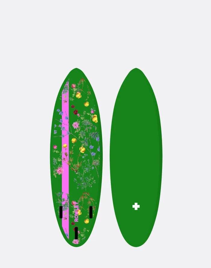 Women CLOTHING Cynthia Rowley Custom 7039 Surfboard 8211 Green Garden Floral