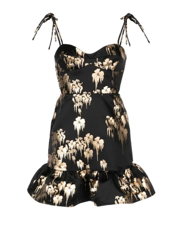 Women CLOTHING Cynthia Rowley Dripping In Gold Dress