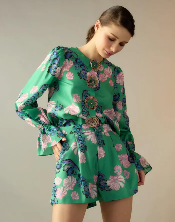 Women CLOTHING Cynthia Rowley Eden Silk Blouse