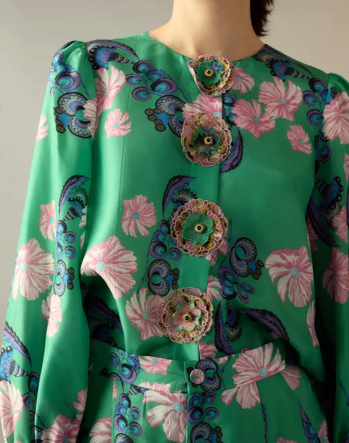 Women CLOTHING Cynthia Rowley Eden Silk Blouse