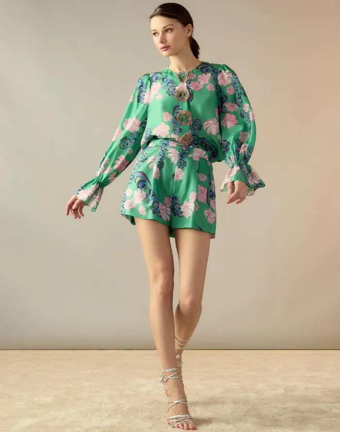 Women CLOTHING Cynthia Rowley Eden Silk Blouse