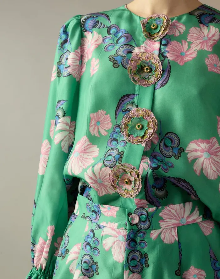 Women CLOTHING Cynthia Rowley Eden Silk Blouse