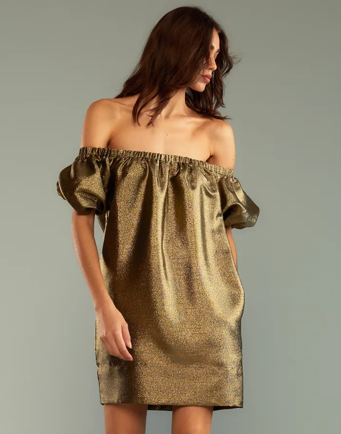 Women CLOTHING Cynthia Rowley Electra Metallic Dress
