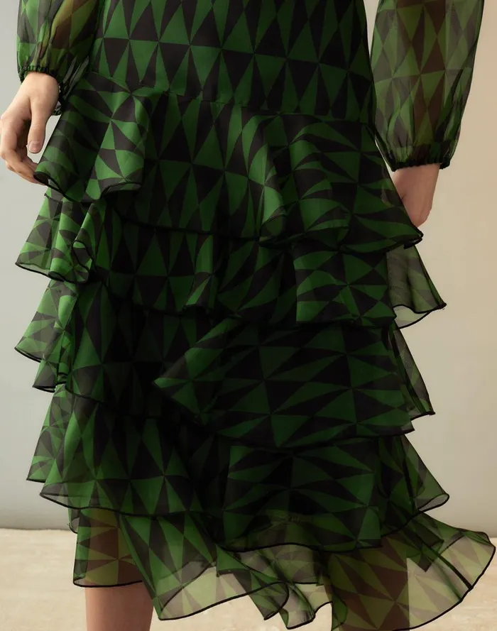 Women CLOTHING Cynthia Rowley Evergreen Silk Organza Skirt