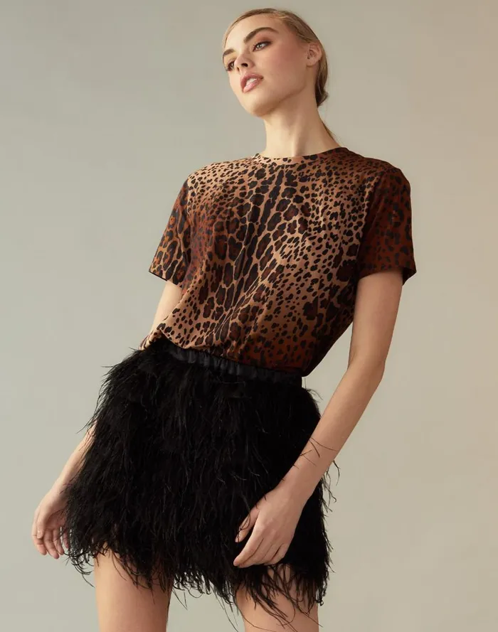 Women CLOTHING Cynthia Rowley Leopard Tee