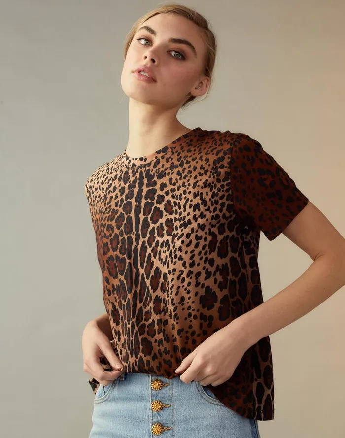 Women CLOTHING Cynthia Rowley Leopard Tee