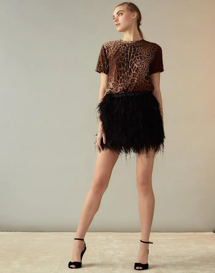 Women CLOTHING Cynthia Rowley Leopard Tee