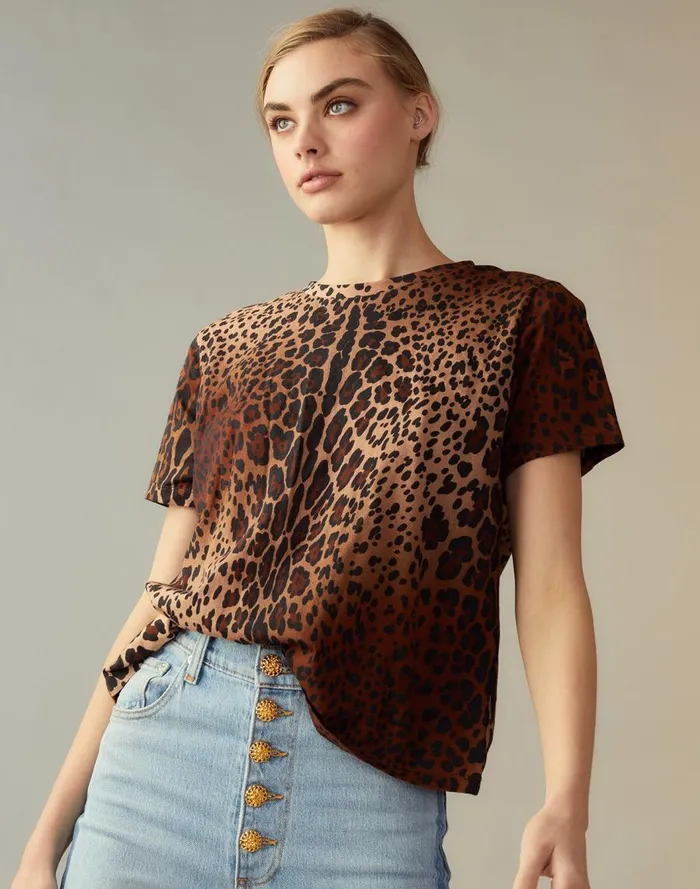 Women CLOTHING Cynthia Rowley Leopard Tee