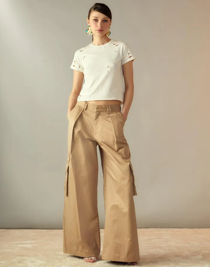 Women CLOTHING Cynthia Rowley Marbella Cotton Cargo Pant
