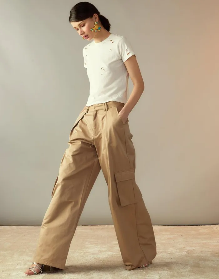Women CLOTHING Cynthia Rowley Marbella Cotton Cargo Pant