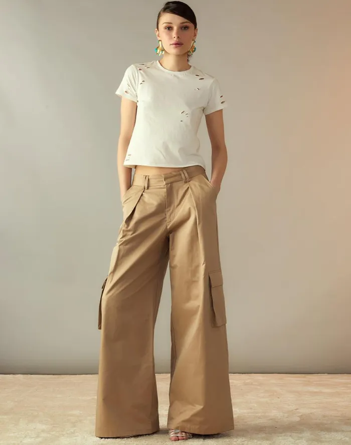 Women CLOTHING Cynthia Rowley Marbella Cotton Cargo Pant
