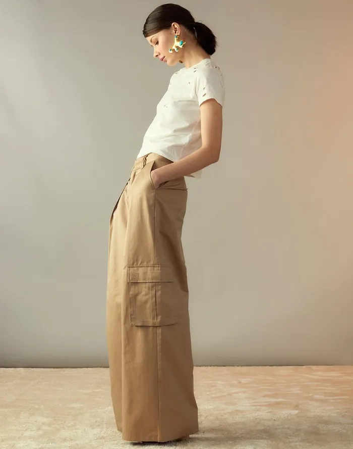 Women CLOTHING Cynthia Rowley Marbella Cotton Cargo Pant