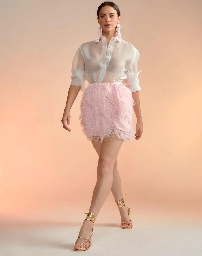 Women CLOTHING Cynthia Rowley Organza Button Down Shirt