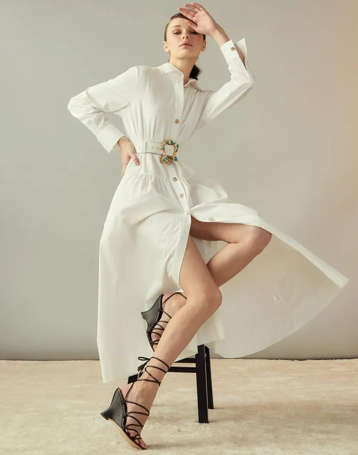 Women CLOTHING Cynthia Rowley Perennial Shirt Dress