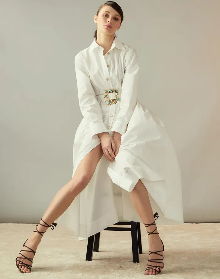 Women CLOTHING Cynthia Rowley Perennial Shirt Dress